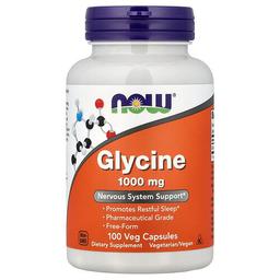 Now Foods Glycine 100 Veg Capsules 1 000 Mg Per Capsule