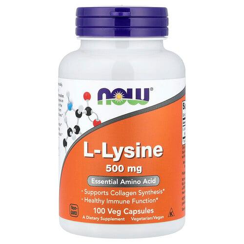 Now Foods L Lysine 500 Mg 100 Veg Capsules