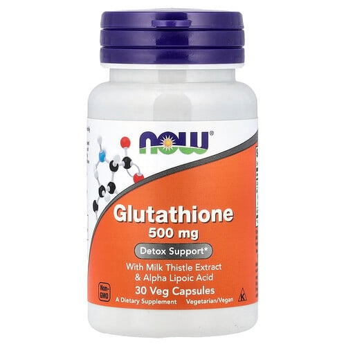 Now Foods Glutathione With Milk Thistle Extract Alpha Lipoic Acid 30 Veg Capsules product image