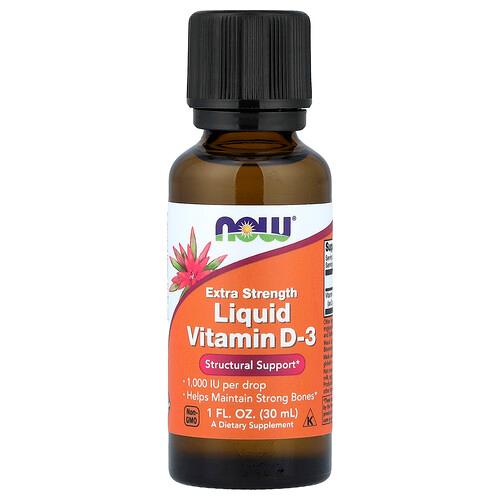 Now Foods Liquid Vitamin D 3 1 000 Iu 1 Fl Oz 30 Ml product image