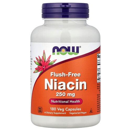 Now Foods Flush Free Niacin 250 Mg 180 Veg Capsules product image