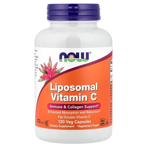 Now Foods Liposomal Vitamin C 120 Veg Capsules 500 Mg Per Capsule product image