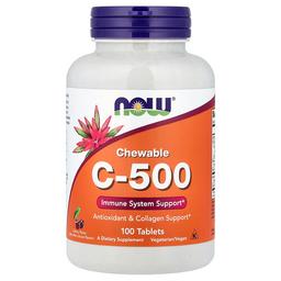 Now Foods Chewable C 500 Cherry 100 Tablets