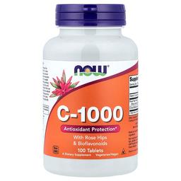 Now Foods C 1000 With Rose Hips Bioflavonoids 100 Tablets