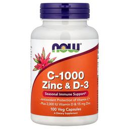 Now Foods C 1000 Zinc D 3 100 Veg Capsules