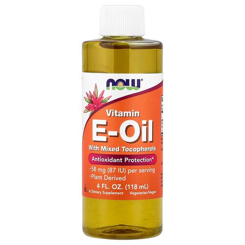 Now Foods Vitamin E Oil With Mixed Tocopherols 58 Mg 87 Iu 4 Fl Oz 118 Ml product image