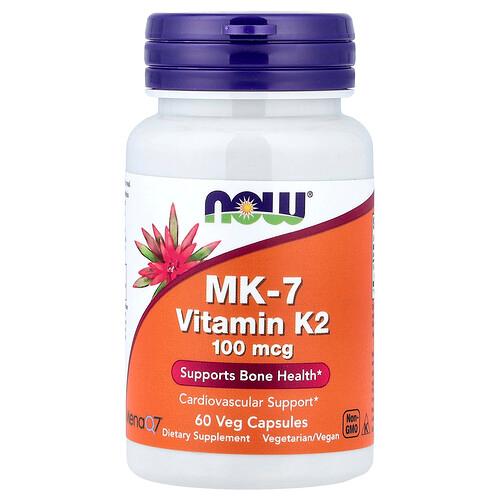 Now Foods Mk 7 Vitamin K 2 100 Mcg 60 Veg Capsules product image