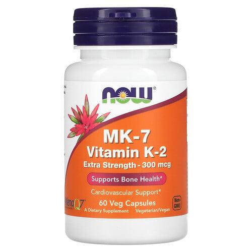 Now Foods Mk 7 Vitamin K 2 300 Mcg 60 Veg Capsules product image