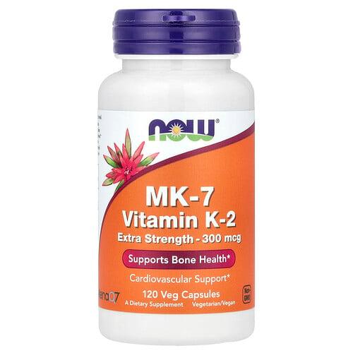 Now Foods Mk 7 Vitamin K 2 300 Mcg 120 Veg Capsules product image