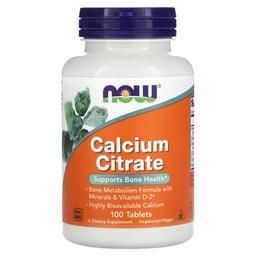 Now Foods Calcium Citrate 100 Tablets