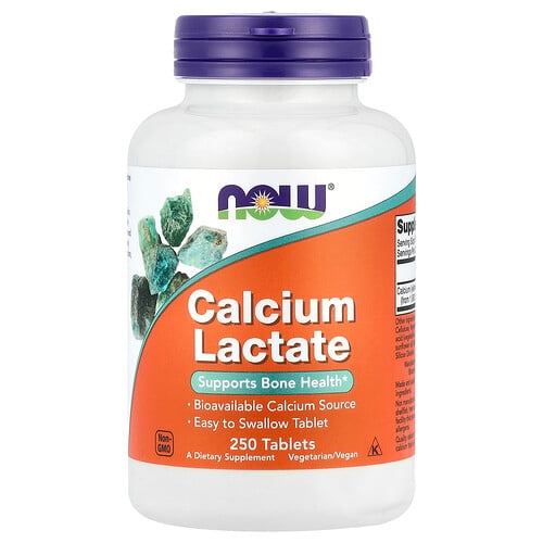 Now Foods Calcium Lactate 250 Tablets 85 Mg Per Tablet product image