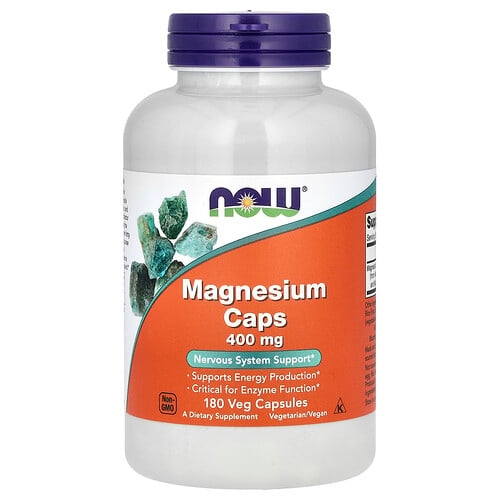 Now Foods Magnesium Caps 400 Mg 180 Veg Capsules product image