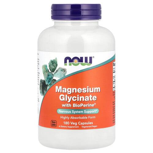 Now Foods Magnesium Glycinate With Bioperine 180 Veg Capsules product image