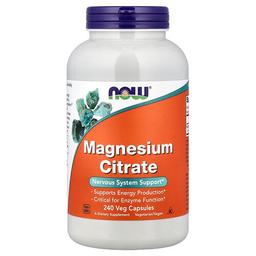 Now Foods Magnesium Citrate 240 Veg Capsules 133 Mg Per Capsule