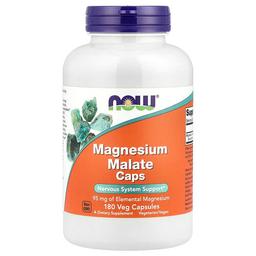 Now Foods Magnesium Malate Caps 95 Mg 180 Veg Capsules