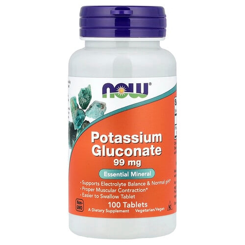 Now Foods Potassium Gluconate 99 Mg 100 Tablets product image