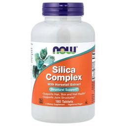 Now Foods Silica Complex With Horsetail Extract 180 Tablets
