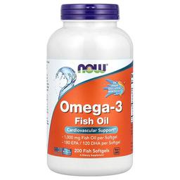 Now Foods Omega 3 Fish Oil 1 000 Mg 200 Fish Softgels