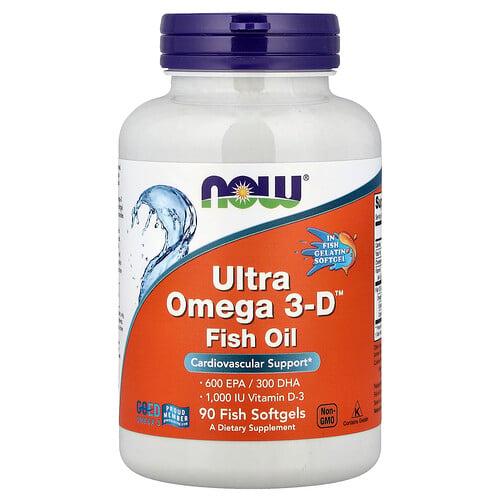 Now Foods Ultra Omega 3 D Fish Oil 90 Fish Softgels product image