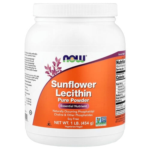 Now Foods Sunflower Lecithin Pure Powder 1 Lb 454 G product image