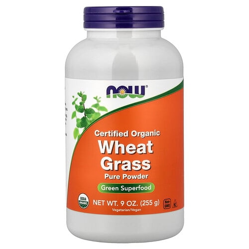 Now Foods Certified Organic Wheat Grass Pure Powder 9 Oz 255 G product image