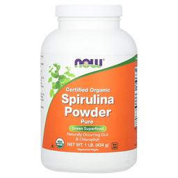 Now Foods Certified Organic Spirulina Powder 1 Lb 454 G