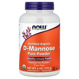 Now Foods Certified Organic D Mannose Pure Powder 6 Oz 170 G