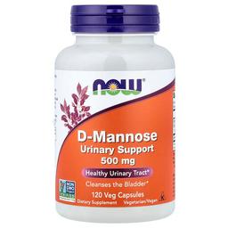 Now Foods D Mannose 500 Mg 120 Veg Capsules
