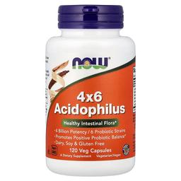 Now Foods 4x6 Acidophilus 120 Veg Capsules