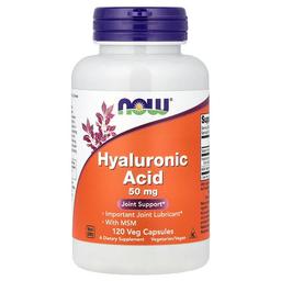 Now Foods Hyaluronic Acid 50 Mg 120 Veg Capsules