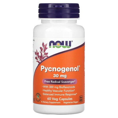 Now Foods Pycnogenol With Bioflavonoids 60 Veg Capsules product image