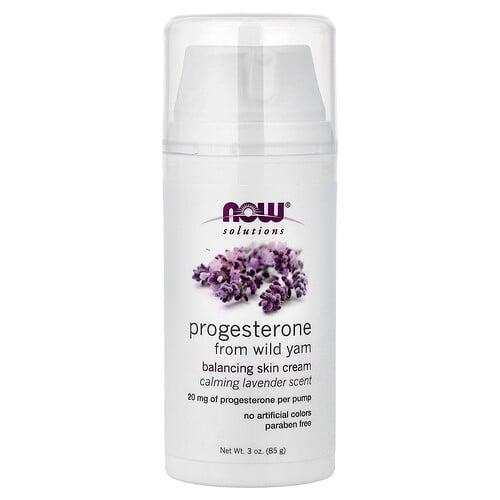 Now Foods Solutions Progesterone From Wild Yam Balancing Skin Cream Calming Lavender 3 Oz 85 G product image
