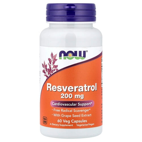 Now Foods Resveratrol 200 Mg 60 Veg Capsules product image