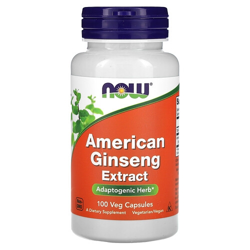 Now Foods American Ginseng Extract 100 Veg Capsules 500 Mg Per Capsule product image