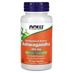 Now Foods Ashwagandha Standardized Extract 450 Mg 90 Veg Capsules