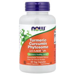 Now Foods Turmeric Curcumin Phytosome With Meriva 60 Veg Capsules 500 Mg Per Capsule