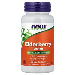 Now Foods Elderberry 500 Mg 60 Veg Capsules