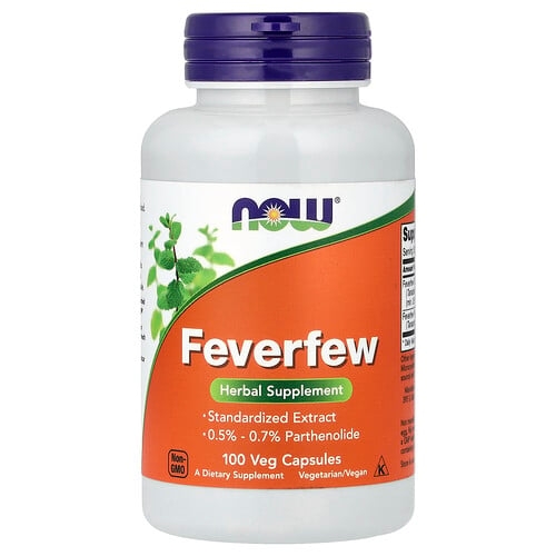 Now Foods Feverfew 100 Veg Capsules product image