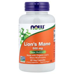Now Foods Lion S Mane 500 Mg 60 Veg Capsules