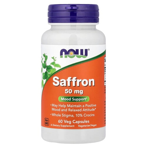 Now Foods Saffron 50 Mg 60 Veg Capsules product image