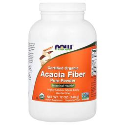Now Foods Certified Organic Acacia Fiber Pure Powder 12 Oz 340 G