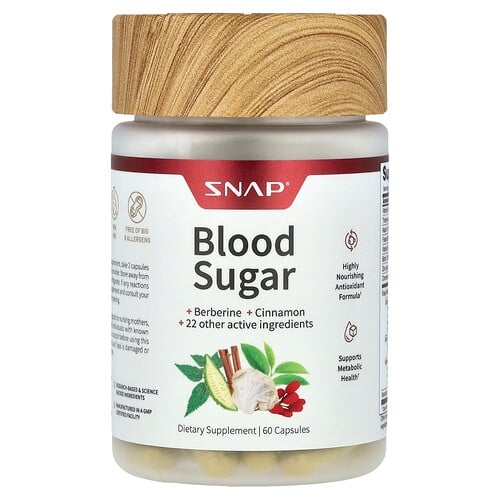 Snap Supplements Blood Sugar 60 Capsules product image