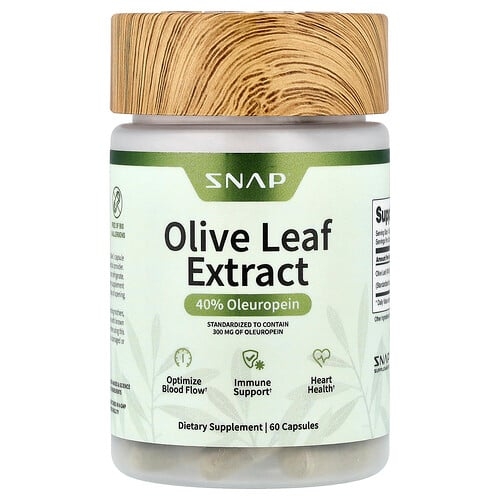 Snap Supplements Olive Leaf Extract 60 Capsules 750 Mg Per Capsule product image