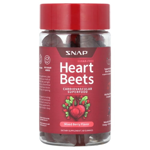 Snap Supplements Heart Beets Mixed Berry 60 Gummies product image