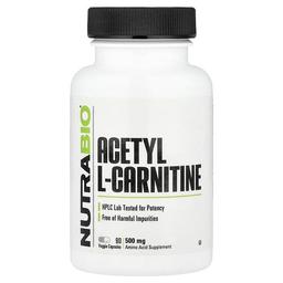 Nutrabio Acetyl L Carnitine 500 Mg 90 Veggie Capsules