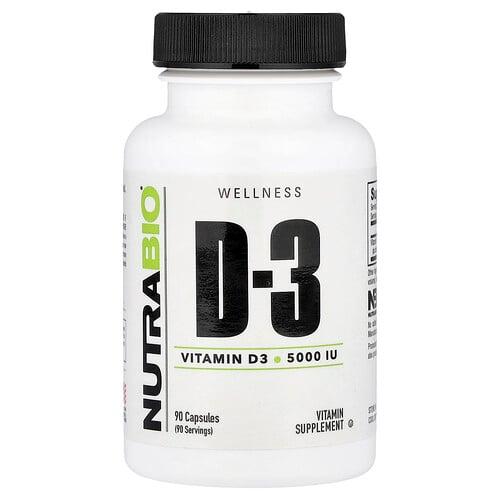 Nutrabio Vitamin D 3 125 Mcg 5 000 Iu 90 Capsules product image