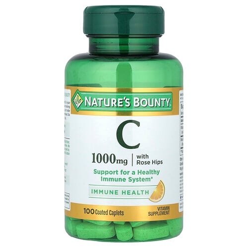 Nature S Bounty Vitamin C With Rose Hips 100 Coated Caplets product image