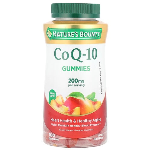 Nature S Bounty Coq 10 Gummies Peach Mango 100 Gummies 100 Mg Per Gummy product image