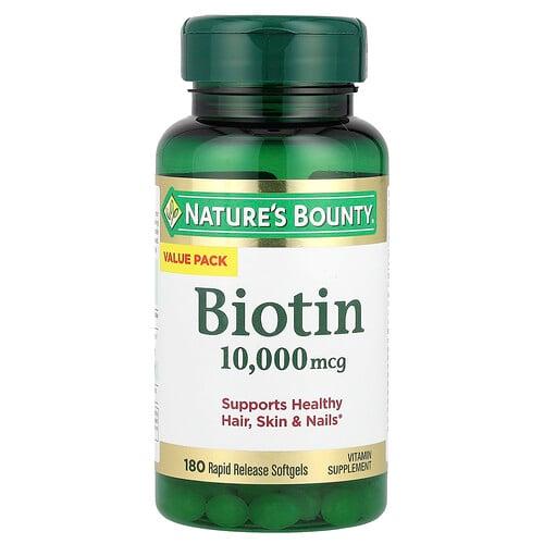 Nature S Bounty Biotin 10 000 Mcg 180 Rapid Release Softgels product image