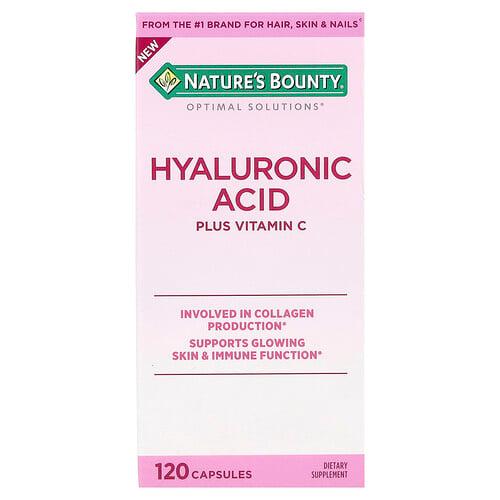 Nature S Bounty Optimal Solutions Hyaluronic Acid Plus Vitamin C 120 Capsules product image